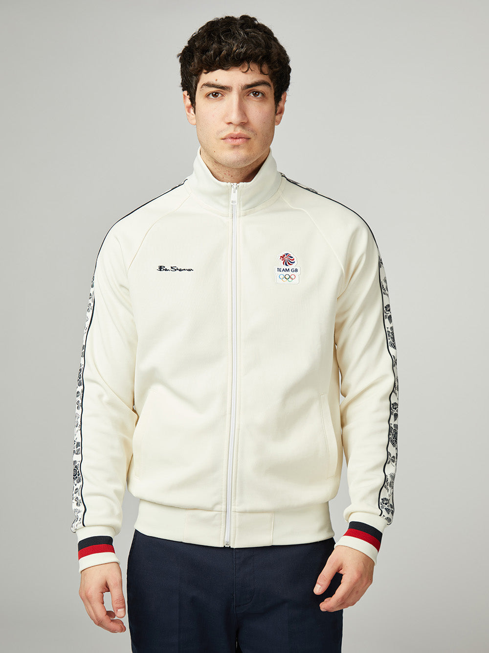 Vestes Ben Sherman Team GB Taped Track Top Blanche | BNX-48732092